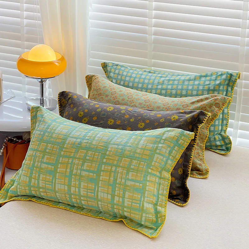 

Cotton Pillowcase, Simple Jacquard, Cotton Double Gauze Pillowcase, Adult Pillow Core Sleeve