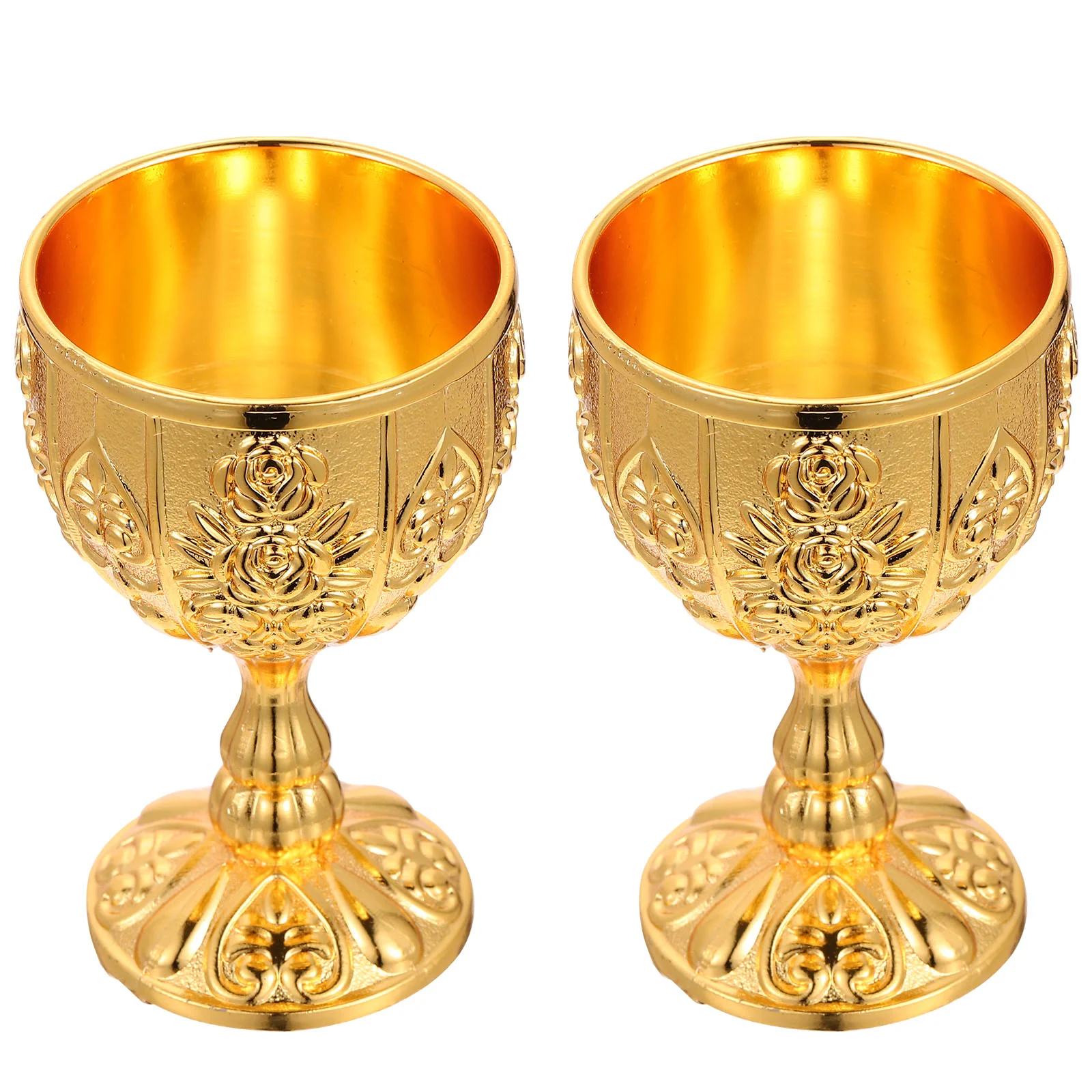 

Cup Goblet Glasseschalice Cups Vintage Royal Drinking Metal Champagne Retromug Stem Whiskey Gold Coffee European Juicealloy