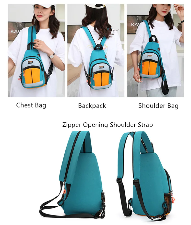 Fengdong small crossbody bags for women messenger bags casual sling chest bag female mini travel bag sport backpack shoulder bag images - 6