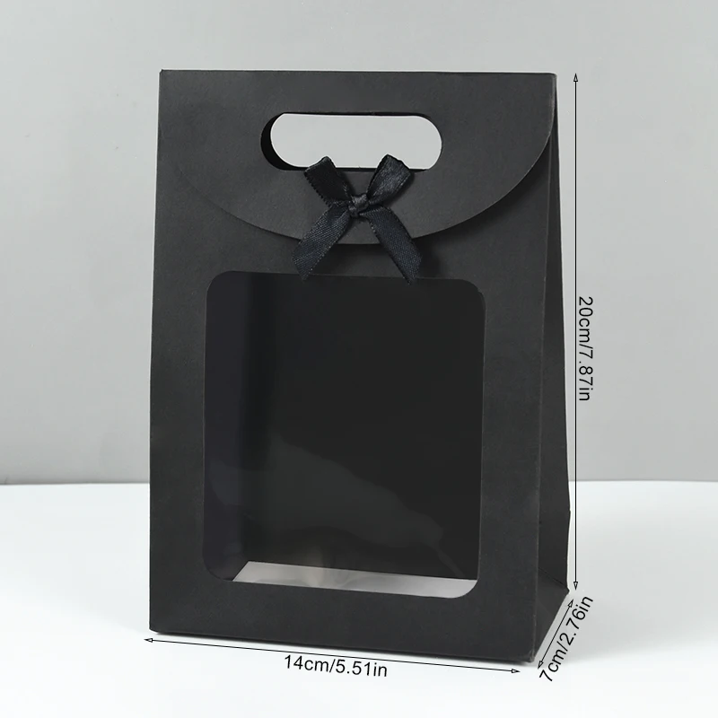 

Черно-белые подарочные коробки с прозрачным окном (10/20 шт.) ZQNYCY