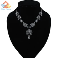 vintage crystal statement women necklace summer style chain pendants jewelry for gift party