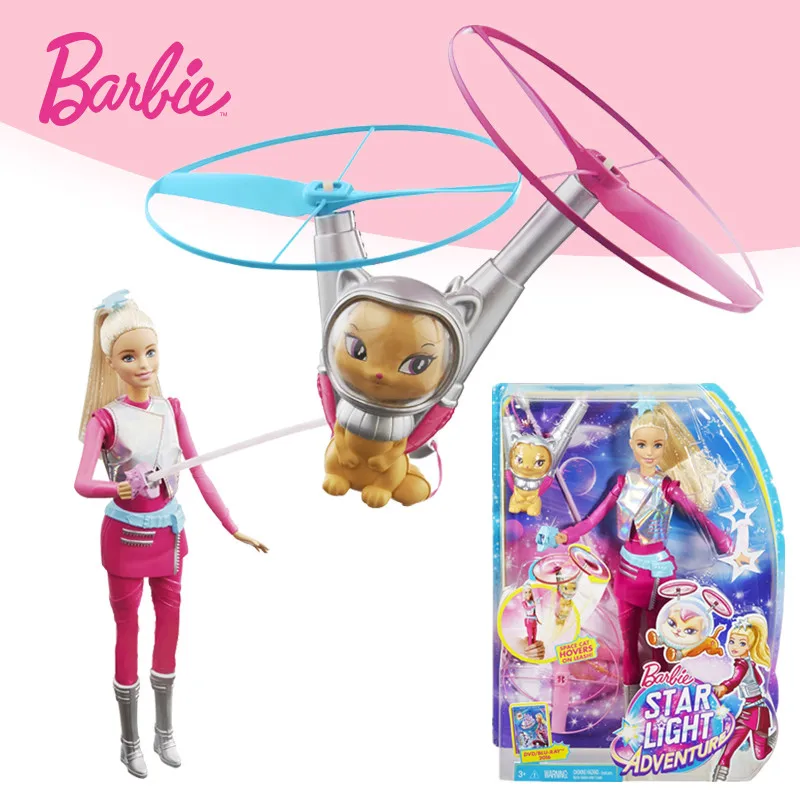 

Barbie Starlight Adventure Galaxy Flying Pet Cat Playset Girls Fashion Toy Play House Toys for Girls Gift DWD24