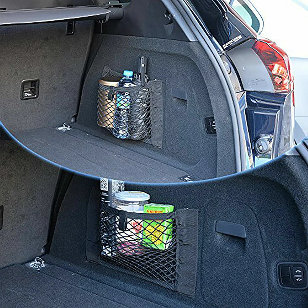 

2X Car Trunk Boot Cargo Net Luggage Storage Organiser Rear Seat Cargo Mesh Net Interior Accessories Trunk Net Pocket