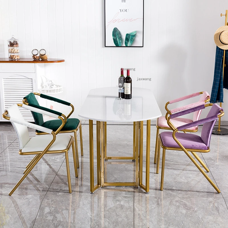 

Modern Backrest Dining Chair Armchair Nordic Restaurant Customized Negotiation Dining Chair Leisure Chairs Home Furniture