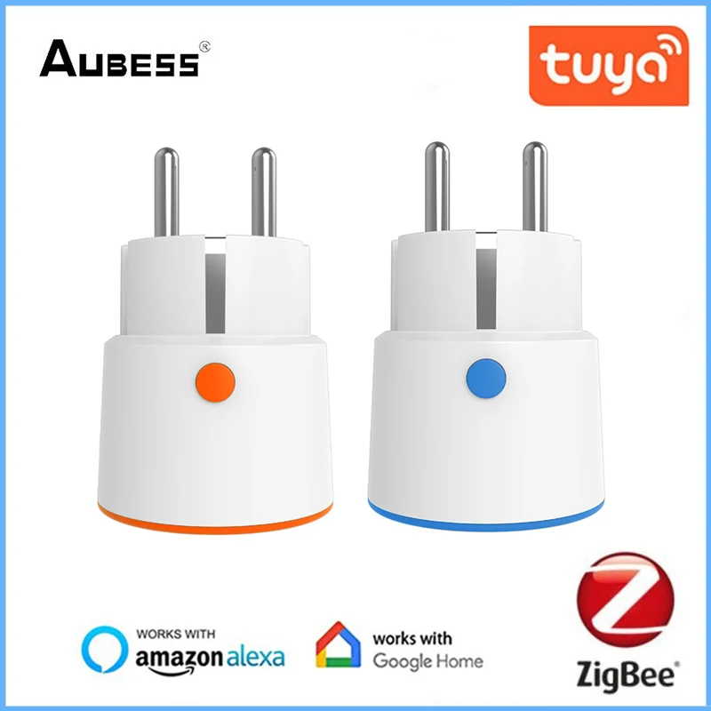 

Aubess Smart Zigbee 3.0 Power Plug 16A EU Outlet 3680W Meter Power Monitor Remote Control Work With Alexa And Tuya Zigbee Hub