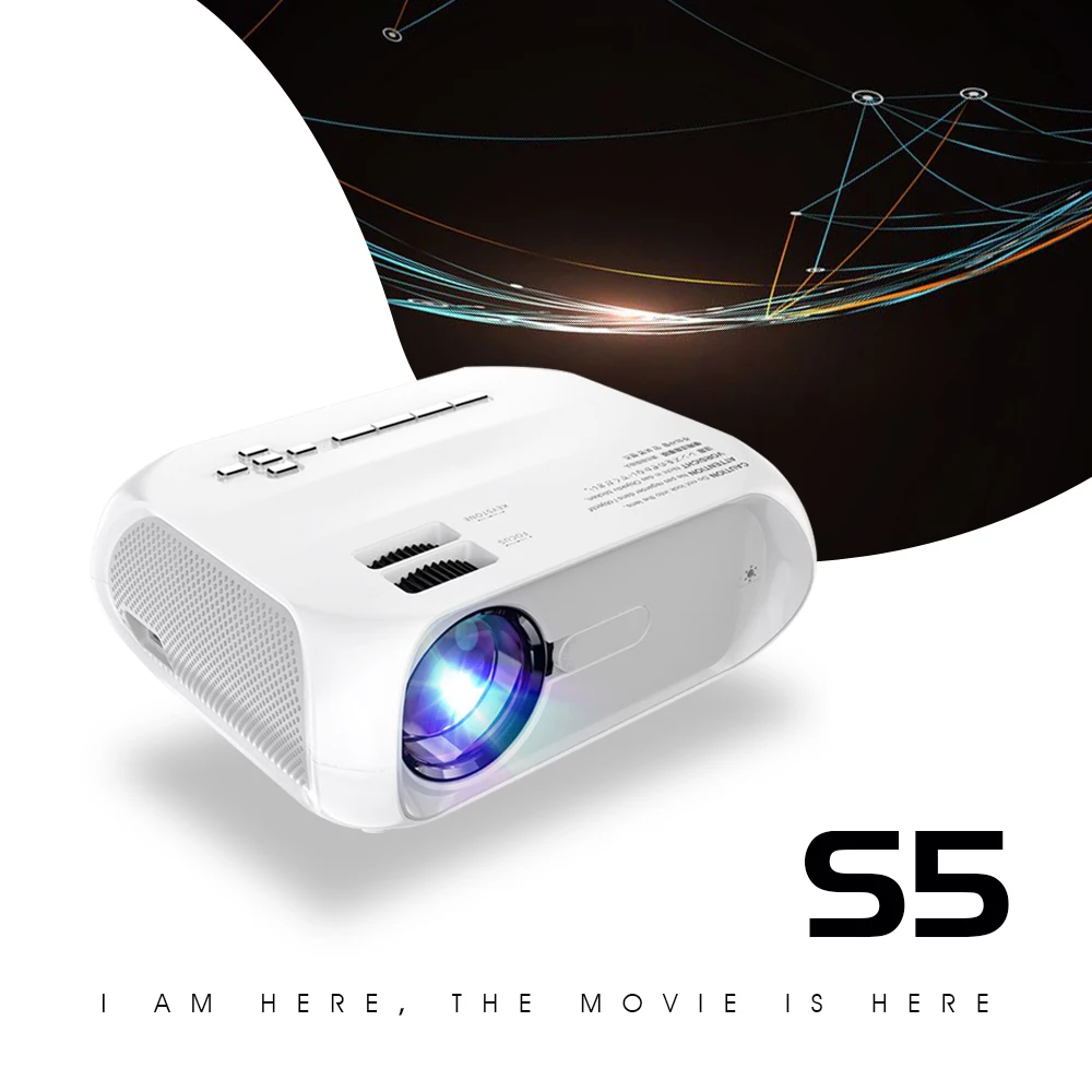 Настоящий ТВ S5 светодиодный проектор Full HD 1080p 4500 люмен USB HDMI-совместимый