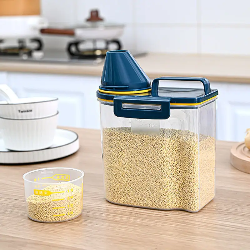 2.5L 1.5L  4 Piece Set Jars for bulk cereals Organizer boxes cereals Plastic Storage container For kitchen