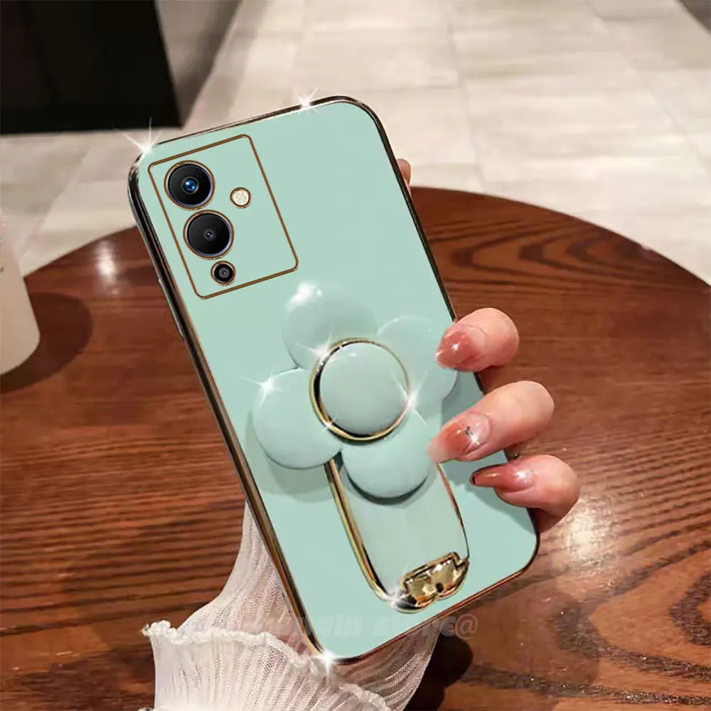 Вращающийся держатель цветов для Infinix Note 12 Pro Чехол телефона X671B Мягкая