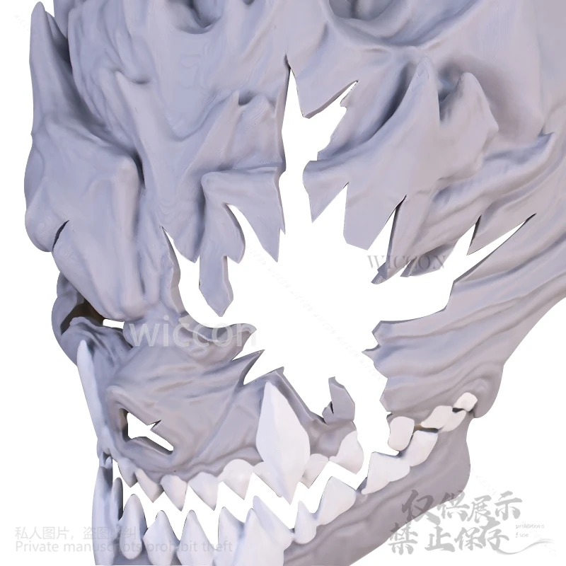 Аниме Kaiju Косплей Кафка Хибино 3D Печатная Маска Костюм Череп Монстр Прапос