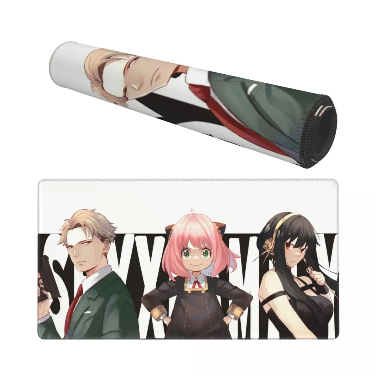 

Spy X Family Anime Laptop Mouse Pad Office Mouse Mat Yor Briar Loid Anya Black Non-Slip Rubber Mousepad for Gamers
