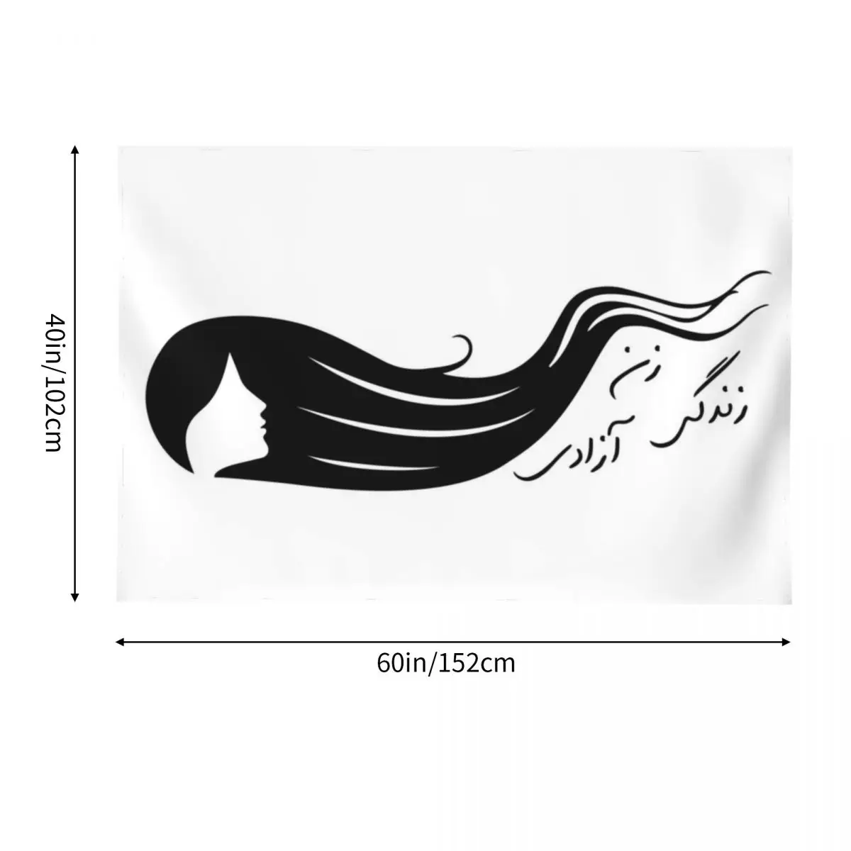 Zan-Zendegi-Azadi Farsi Гобелен Настенные гобелены для украшения спальни