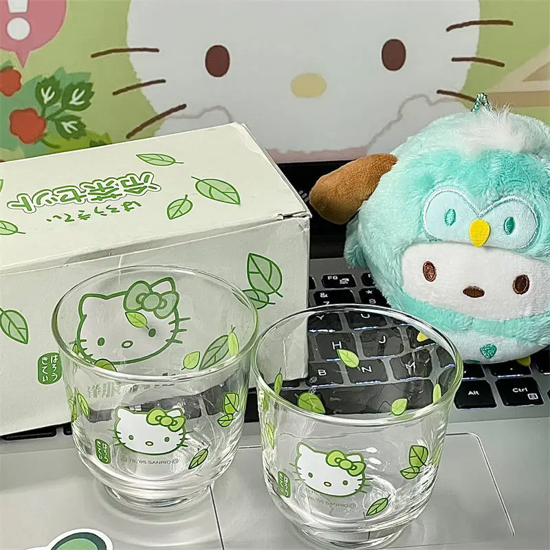 Hello Kitty Retro Glass Cup Medieval Qingyang Landscape Cup Milk Glass Girl Water Glass Summer Juice Glass Small Wine Glass