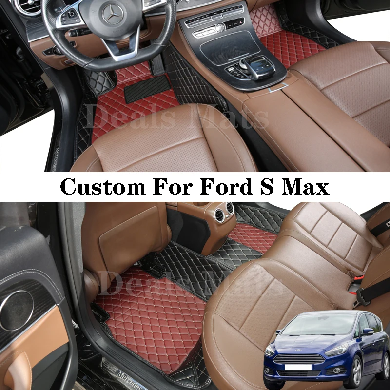 

Автомобильные коврики для Ford S Max, пользовательские водонепроницаемые коврики, Нескользящие аксессуары