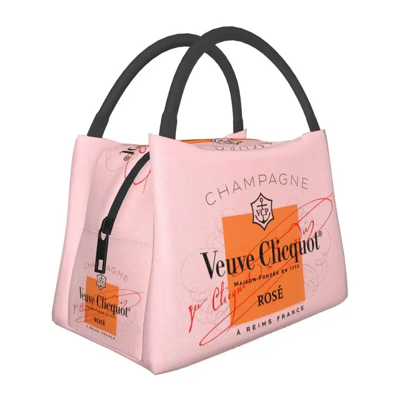 

Veuve Clicquots Изолированные сумки для ланча для пикника на открытом воздухе, роскошный многоразовый охладитель цвета шампанского, Женский термо...