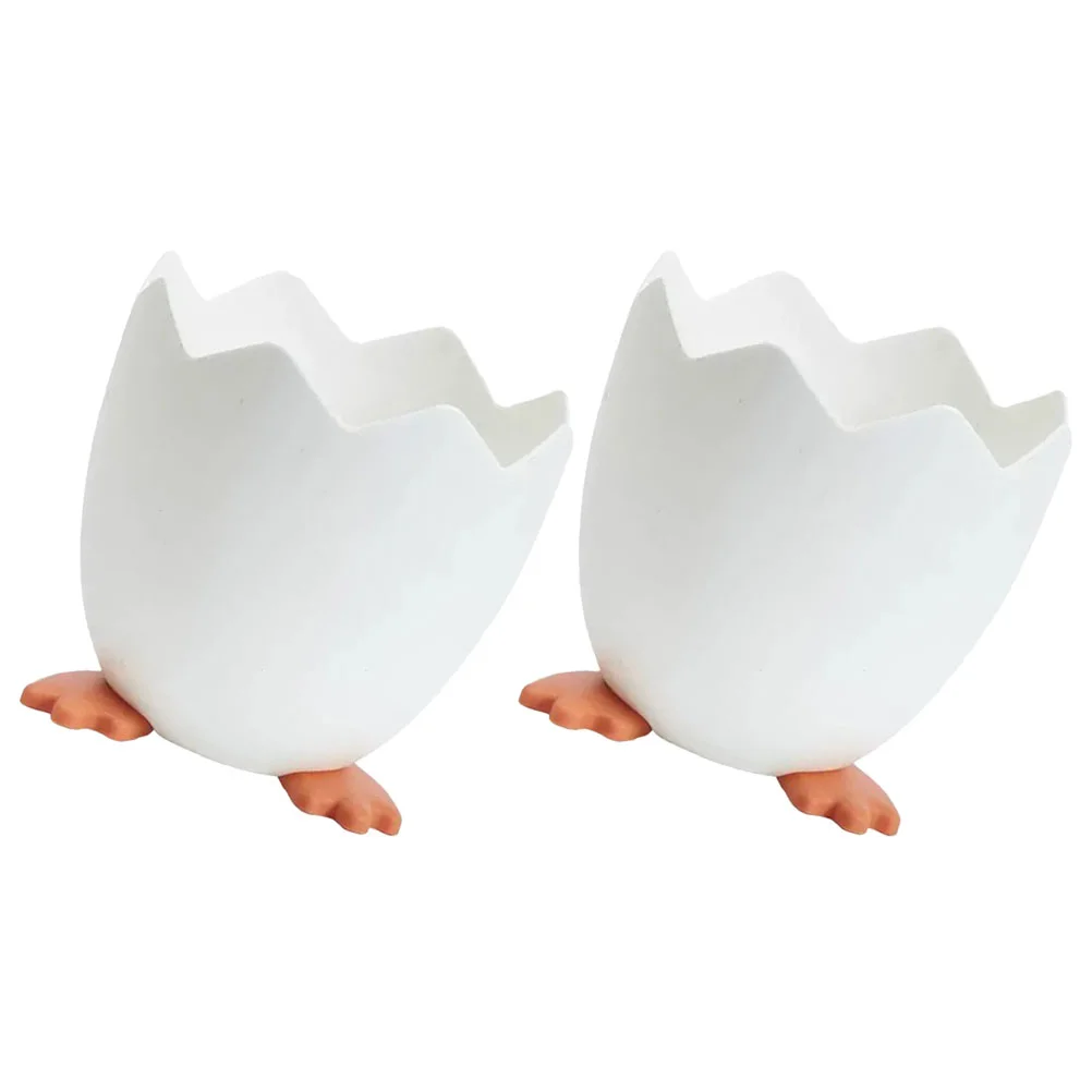 

Holder Easter Brush Pen Shaped Planter Succulent Egg Makeup Organizer Desktop Women Rope A Soap Cup Planters Desk Pot Storage