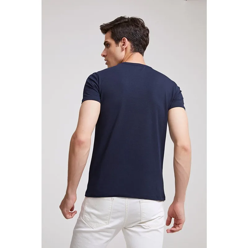 

Slim Fit Navy Blue T-Shirt Summer T-Shirt Anime Manga Large Size T Shirt