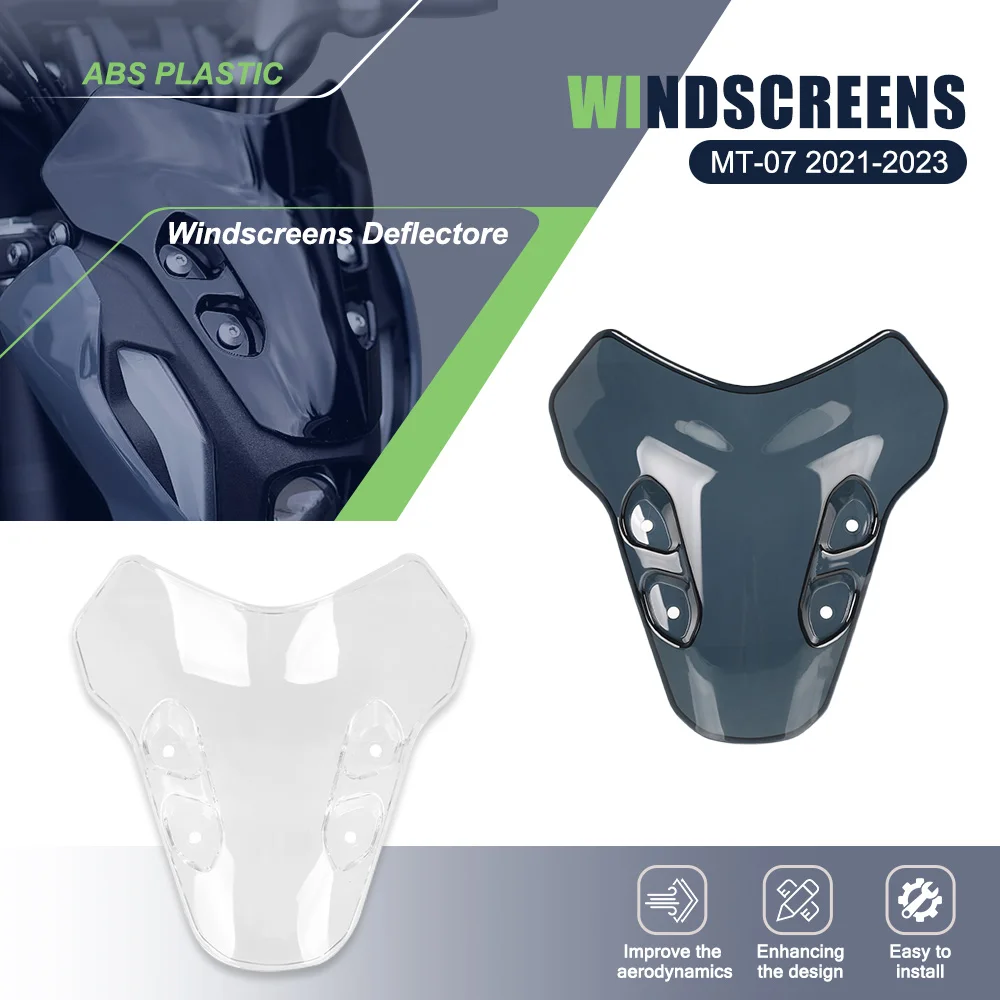 

2021 2022 2023 For Yamaha MT07 Windscreen MT-07 MT 07 Motorcycle Windshield Deflectors Wind Shield Screen Protector Parts