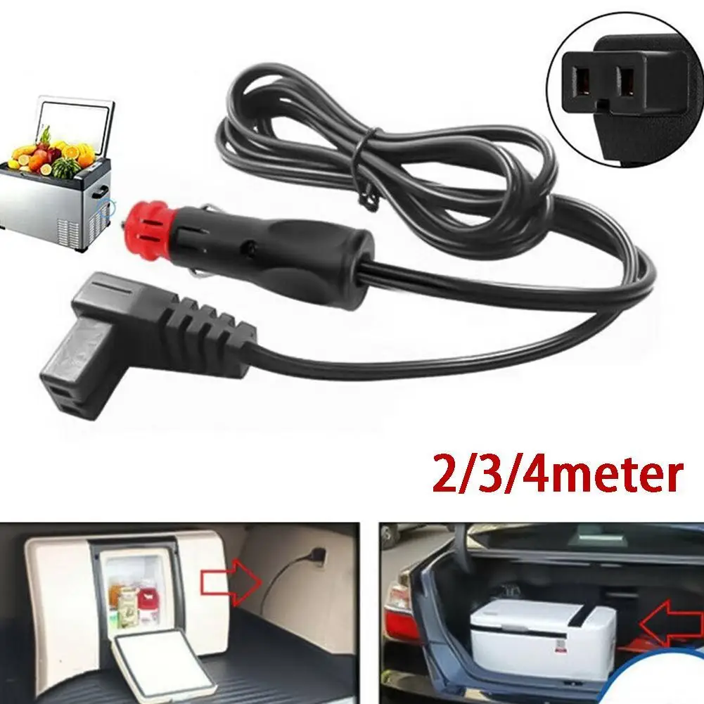 

2/3/4M Car Cigarette Lighter Cable 16AWG Car Refrigerator Power Cable Cooler 12-24V Car Refrigerator Heater Extension Cable