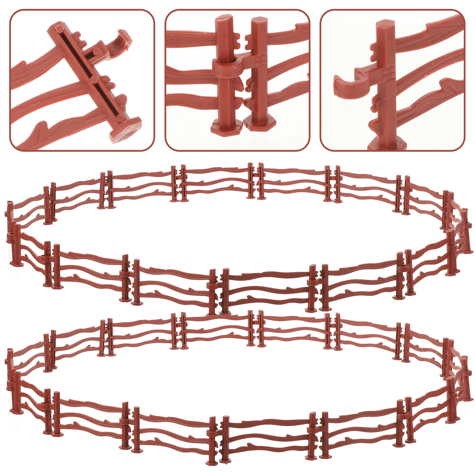 

100 Pcs Fence Model Mini Ornaments Panel Toy Toddler Outdoor Scene Kids Playset Garden Adornment Decor