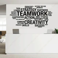 teamwork word office wall sticker vinyl interior decoration studio company business motivational art decal creative pattern 4942