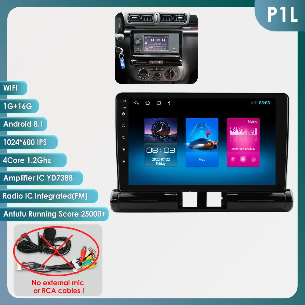 

Автомобильное радио Android Auto для Citroen C3/C3 aircross 2017-2023 C4/C4 Aircross мультимедийный плеер 4G авторадио GPS стерео AI Carplay