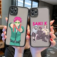 anime the disastrous life of saiki k case clear matte pc back phone case for iphone 11 12 13 pro xs max 6s 7 8 plus x xr 13 mini