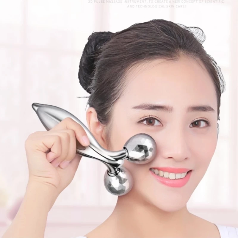 

3D Handheld Face Body Shape Muscle Beauty Tools Slimming Machine Y Shape 360 Draaien Massage Roller Ball