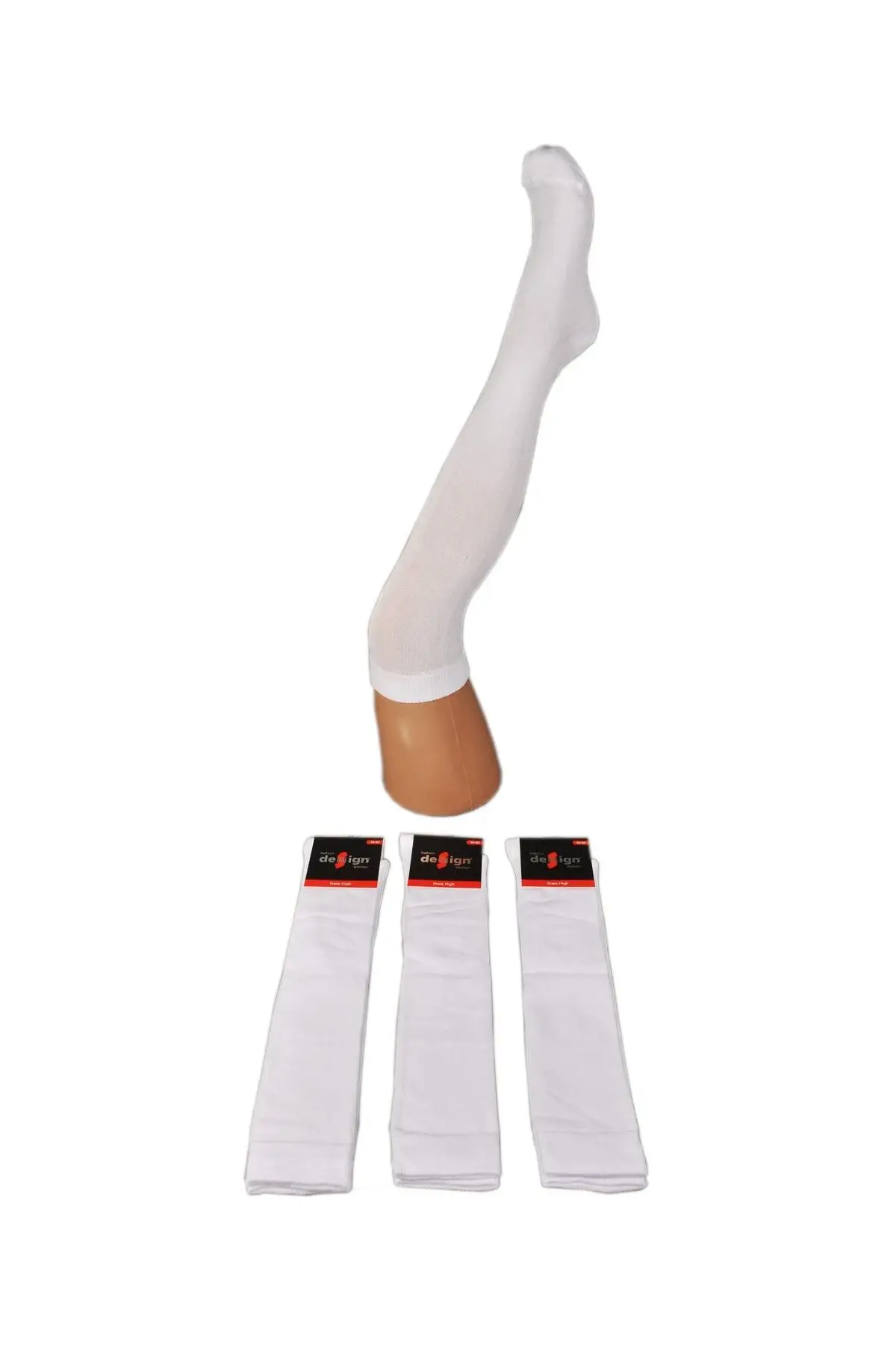 

Women's Flat White Knee Six Women Socks (36-40 Number) - Pattern Socks