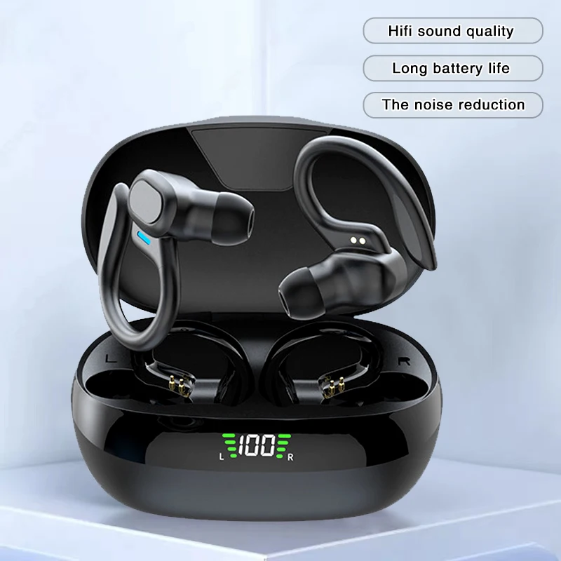 

Auriculares deportivos con Bluetooth, resistentes al agua, ganchos para las orejas, auriculares de HiFi para