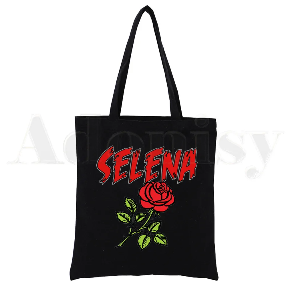 

Vintage 90s La Reina SELENA QUINTANILLA Cartoon Large Capacity Storage Handbag Shoulder Bag Tote Reusable Student Bookbag