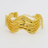 ethiopian 24k bracelet set gold twist african middle east popular jewelry dubai cuff bracelet ladies girls wedding party gifts