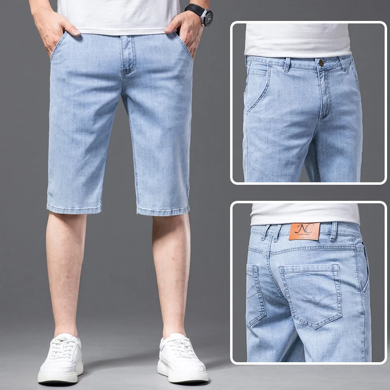 Smoke Grey Men's Summer Denim Shorts 