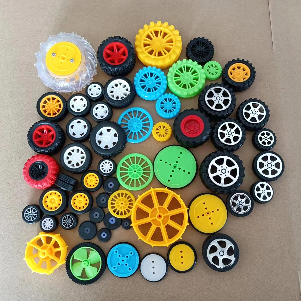 

56 kinds toy car wheel for 2mm axle dron rc car plane robot kids toys for boys diy baby accessories montessori juguetes nero