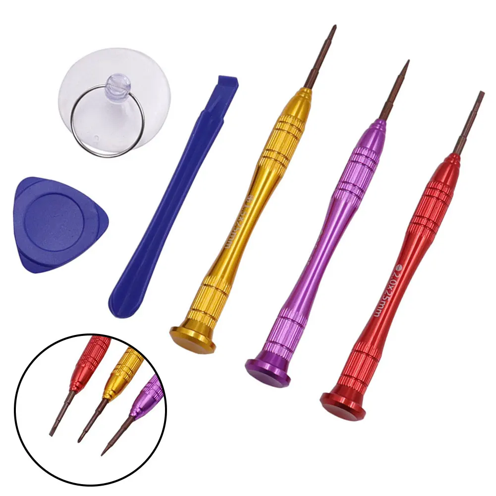 

6pcs 118mm Slotted Cross Screwdriver Nutdrivers Aluminum Alloy Anti-static Opening Tool For Prying Screen Components Hand Tools
