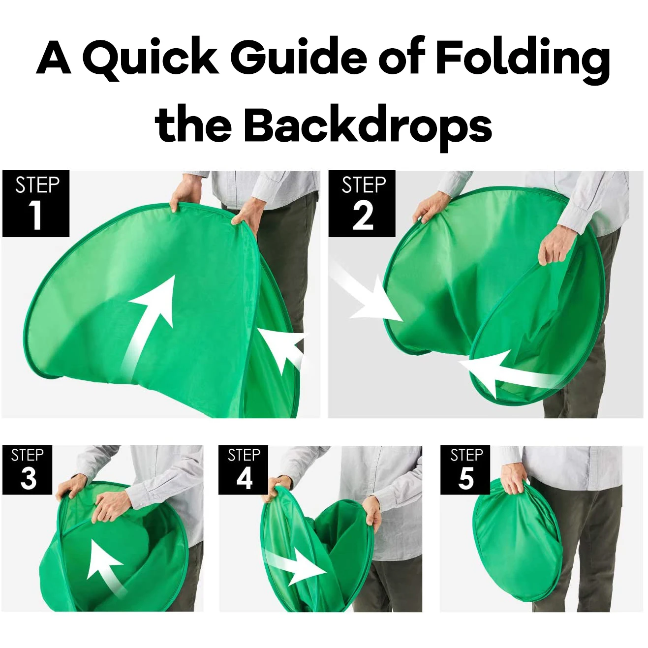 Складной зеленый экран хромакей синяя веб-камера фон для видео Tiktok прямая