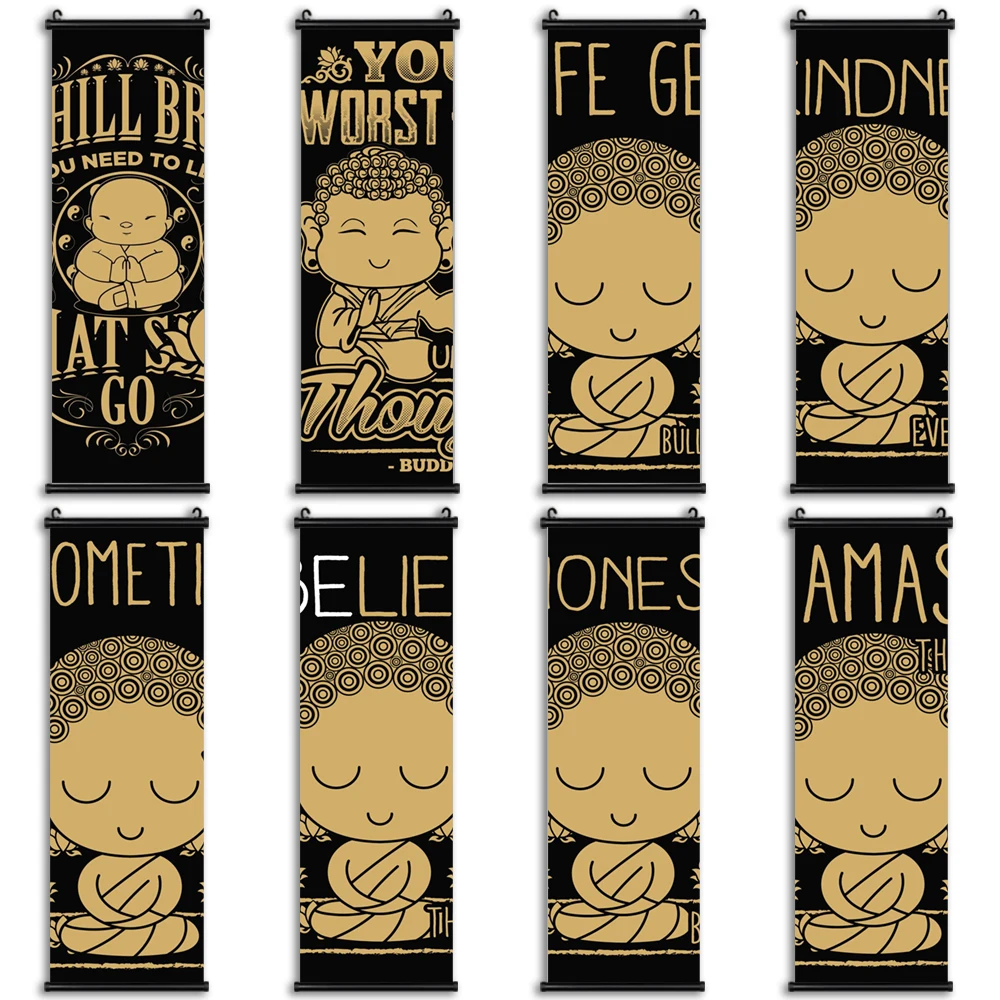 

Буддизм дзен, йога постер картины на холсте Висячие свитки классические настенные художественные принты Современный домашний декор подаро...