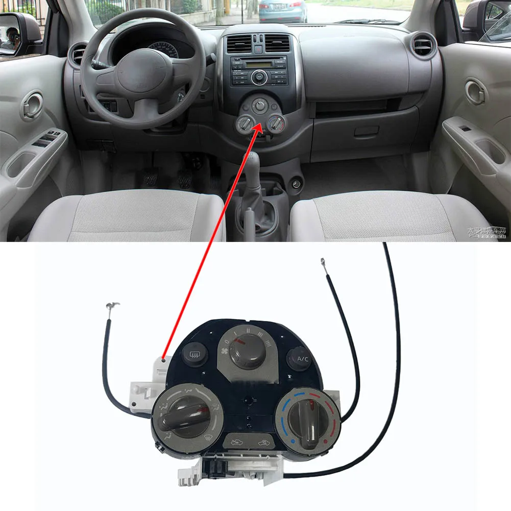 

1 Set Black A/C Heater Control Climate Control Switch Assembly Panel For Nissan Sunny 2011-2015 Direct Fit