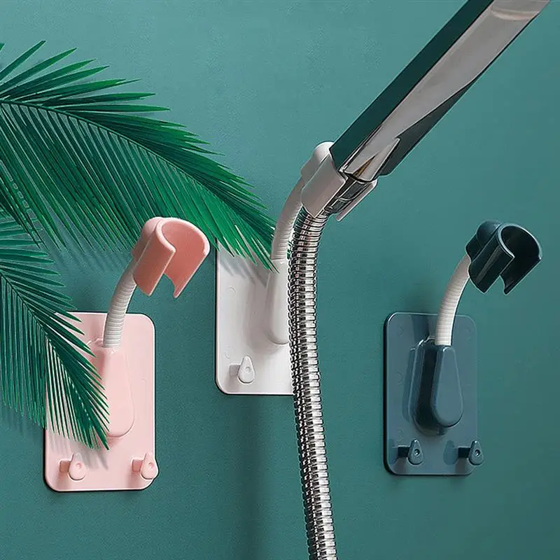 

360 ° держатель для душевой головки Регулируемый самоклеющийся кронштейн для душевой кабины настенное крепление подставка с 2 крючками для в...