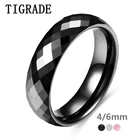 Кольцо TIGRADE 46 мм, черное керамическое, для женщин и мужчин, розовое, ручная резка, высокое качество, устойчивое к царапинам, модные женские кольца, не вызывающие аллергию