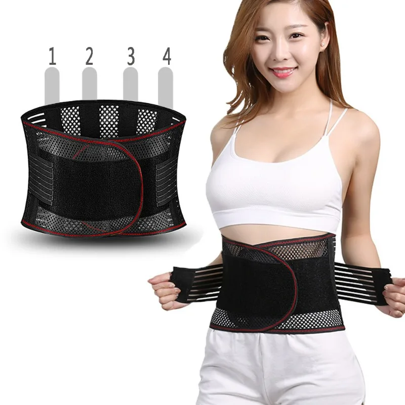 

Adjustable Waist Trainer Belt Men Women Lower Back Brace Spine Support Waist Belt Orthopedic Breathable Lumbar Corset