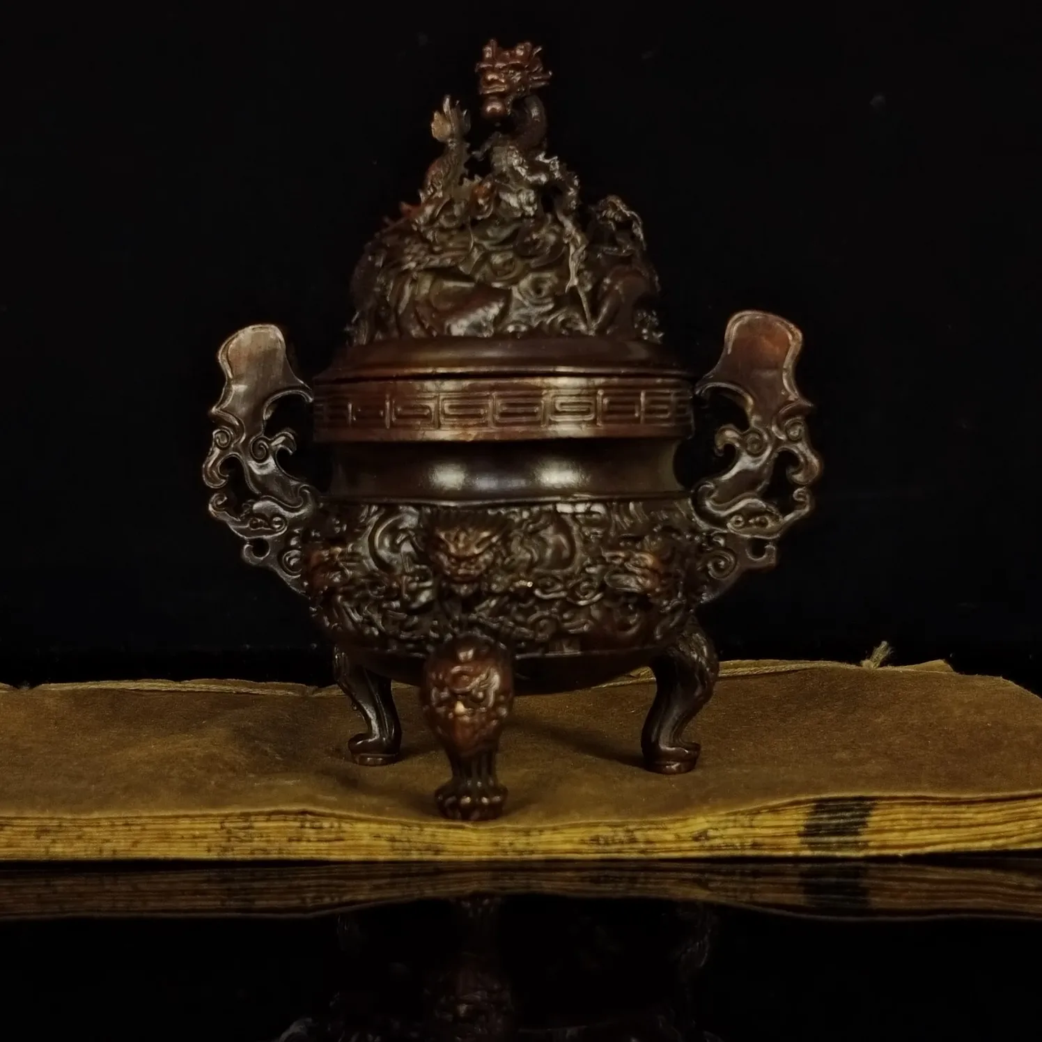 

Unique Sculpture Home Decoration Study Living Room Ornament Collection Of Jiulong Dan Stove