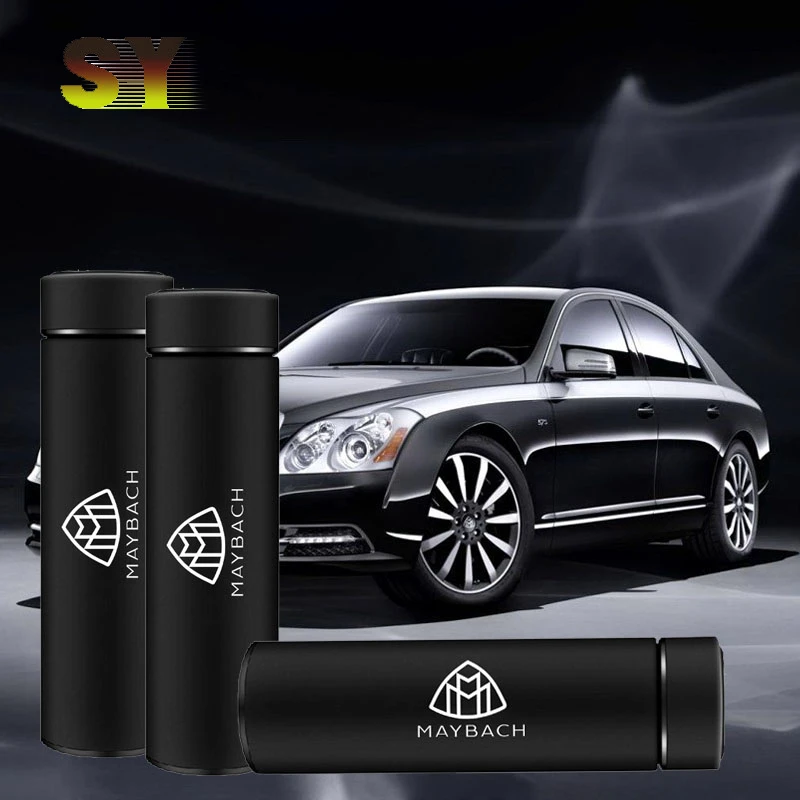 

for Mercedes Benz Maybach With Logo Thermal mug 500ML Portable Car Smart Thermos Bottle Temperature Display Cup