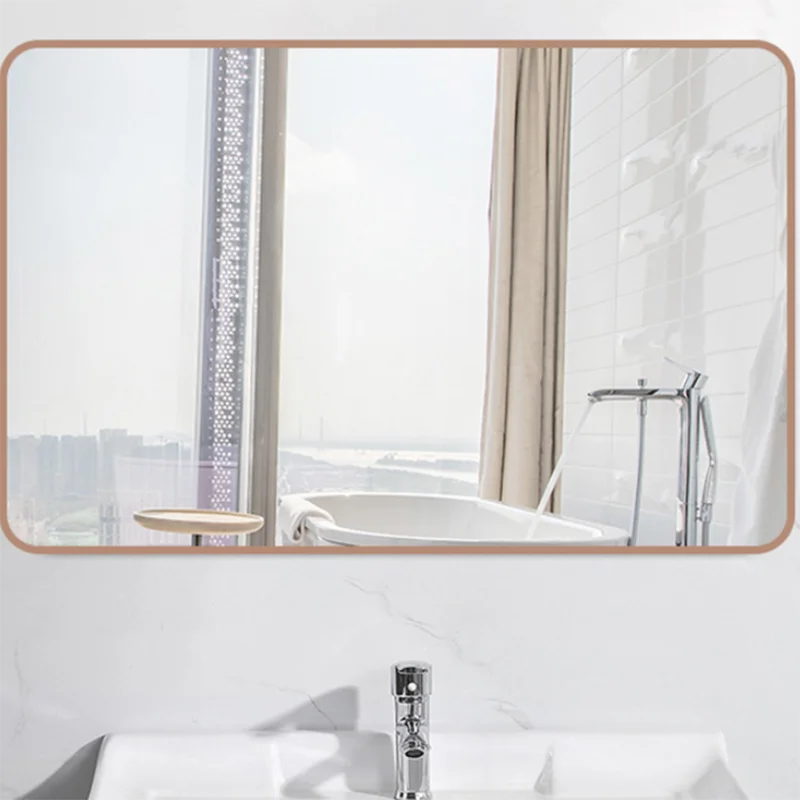 

Luxury Art Wall Mirror Boho Bathroom Design Modern Washroom Shaving Shower Mirror Bath Large Cosmetic Specchio Wall Decor OA50BM