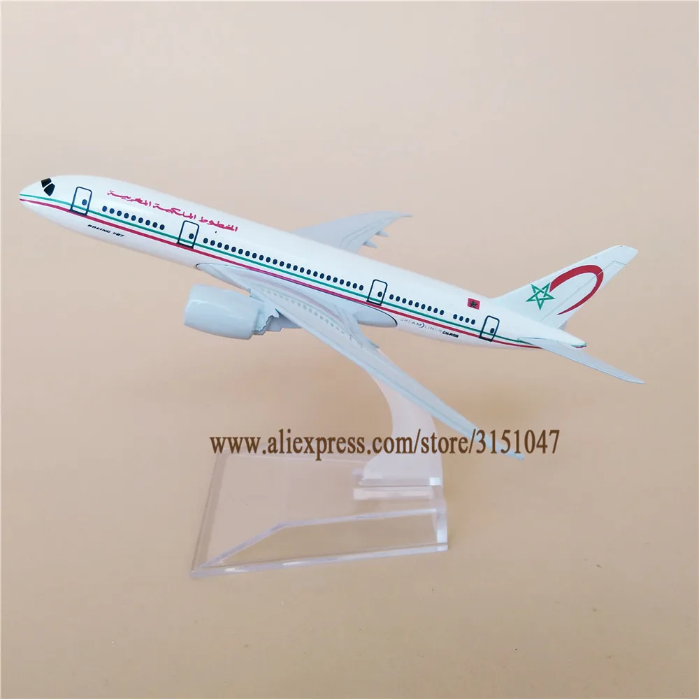 16cm Royal Air Maroc Airlines B787 Boeing 787 Airplane Model Plane Alloy Metal Aircraft Diecast Toy Kids Gift | Дом и сад