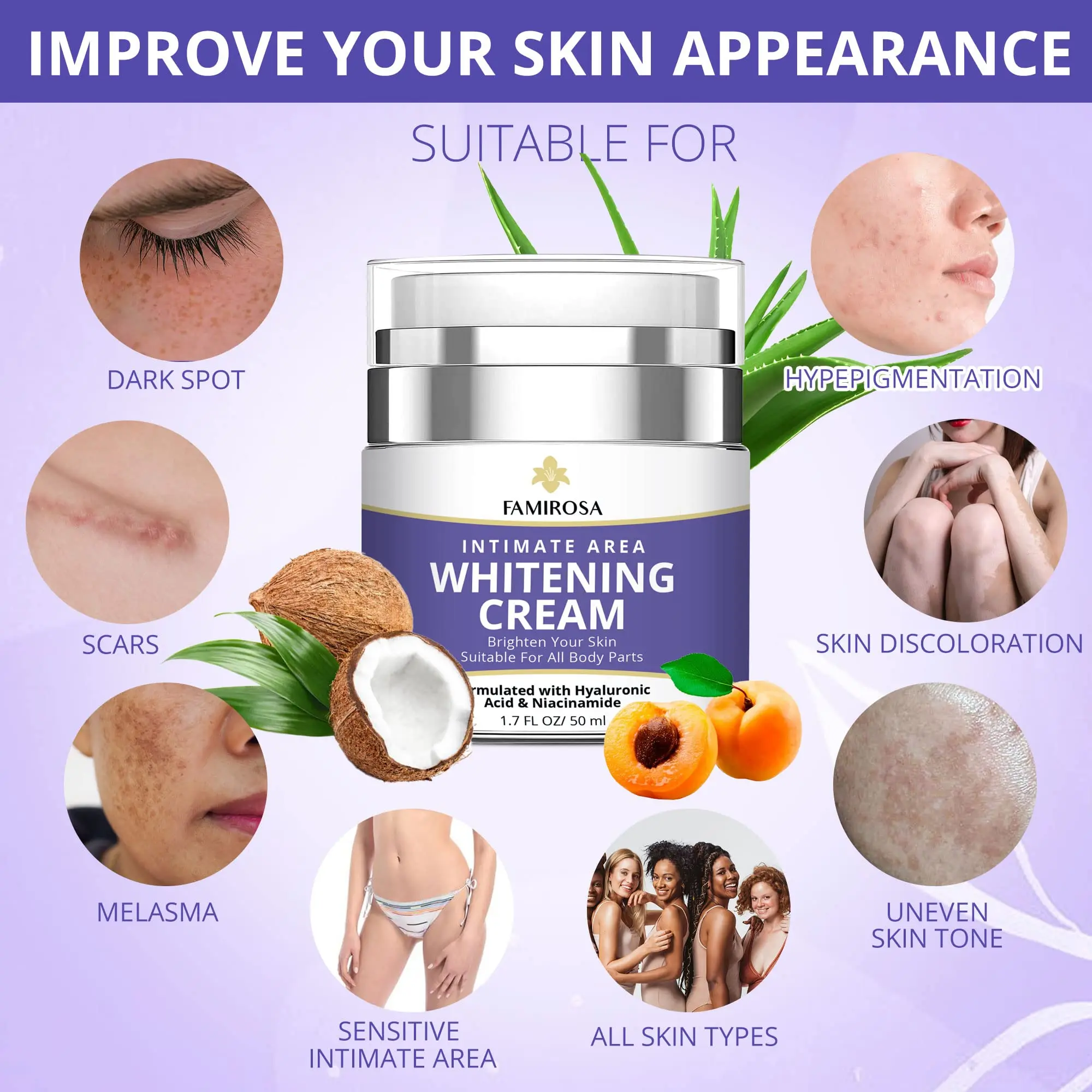 Фото Отбеливающий крем для интимной зоны, осветляющий кожу, подходит для всех частей тела, пигментация, средство для удаления мелазмы, отбеливающий крем для тела №3