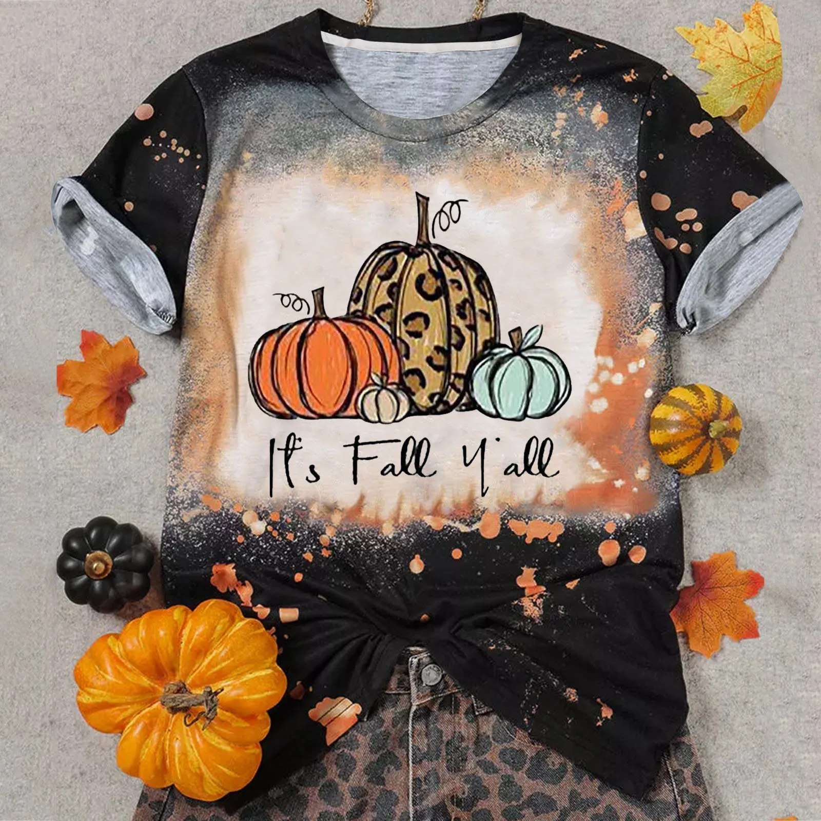 

Женская футболка с коротким рукавом и круглым вырезом