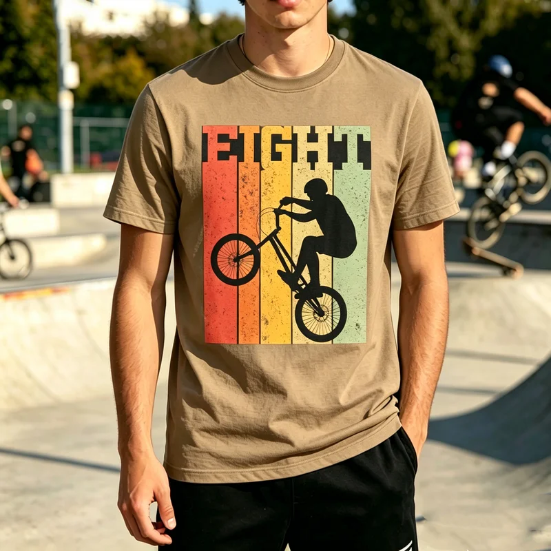 Фото Футболка Fight Freestyle BMX с графическим принтом, молодежная уличная одежда для мужчин и женщин, повседневная одежда для любителей экстремальных видов спорта №4