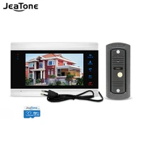 jeatone smart home video intercom 1200tvl outdoor video doorbell for apartment 7 inch monitor support unlock motion detection