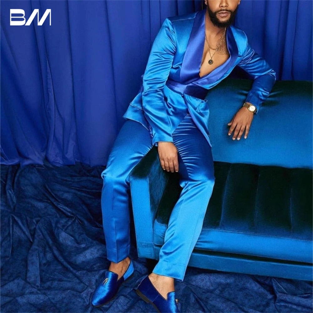 Рисунок 3 - Мужской Атласный блейзер с воротником-шалью