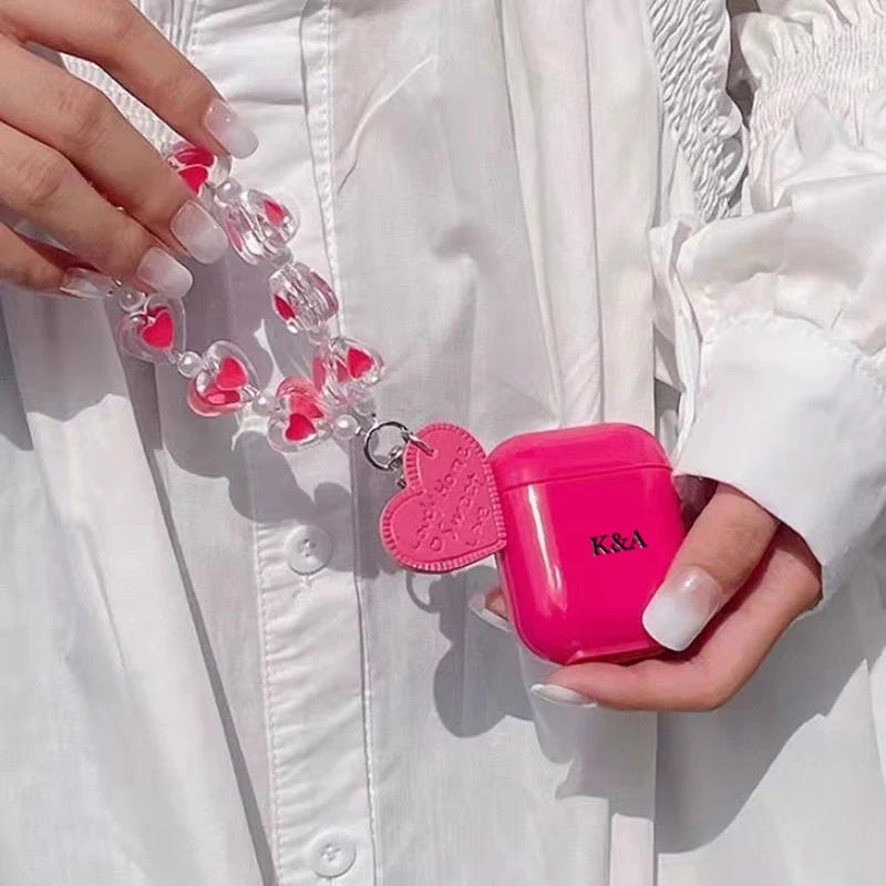 Чехол для наушников Airpods 1 2 3 Pro мягкий чехол с надписью имени заказчика в стиле